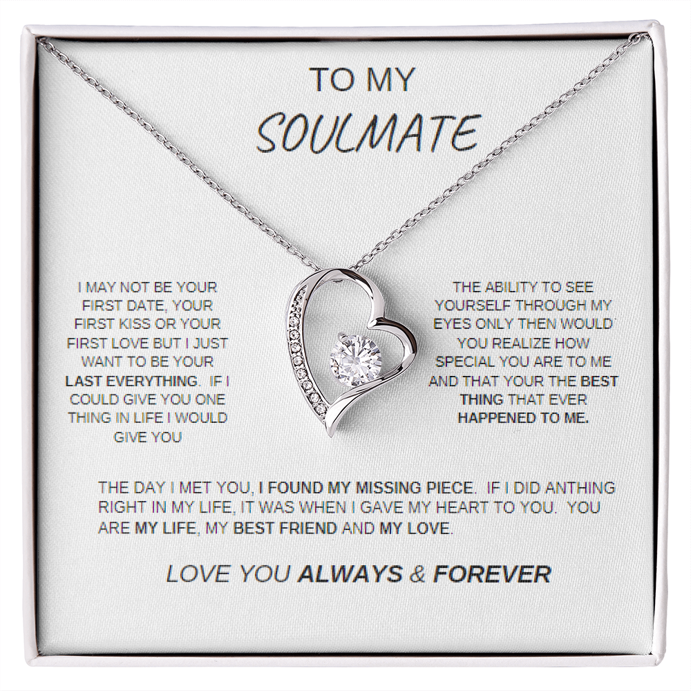 To My Soulmate - Gifts for her with Beautiful Message Card