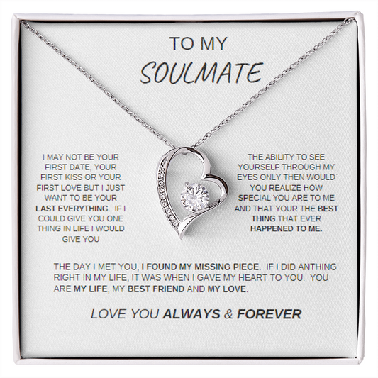 To My Soulmate - Gifts for her with Beautiful Message Card