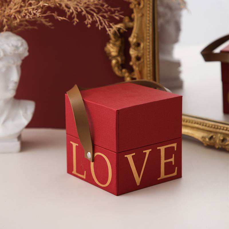 christmas wrapping paper or Gift Box! Get a Portable Gift Box Red and Gold