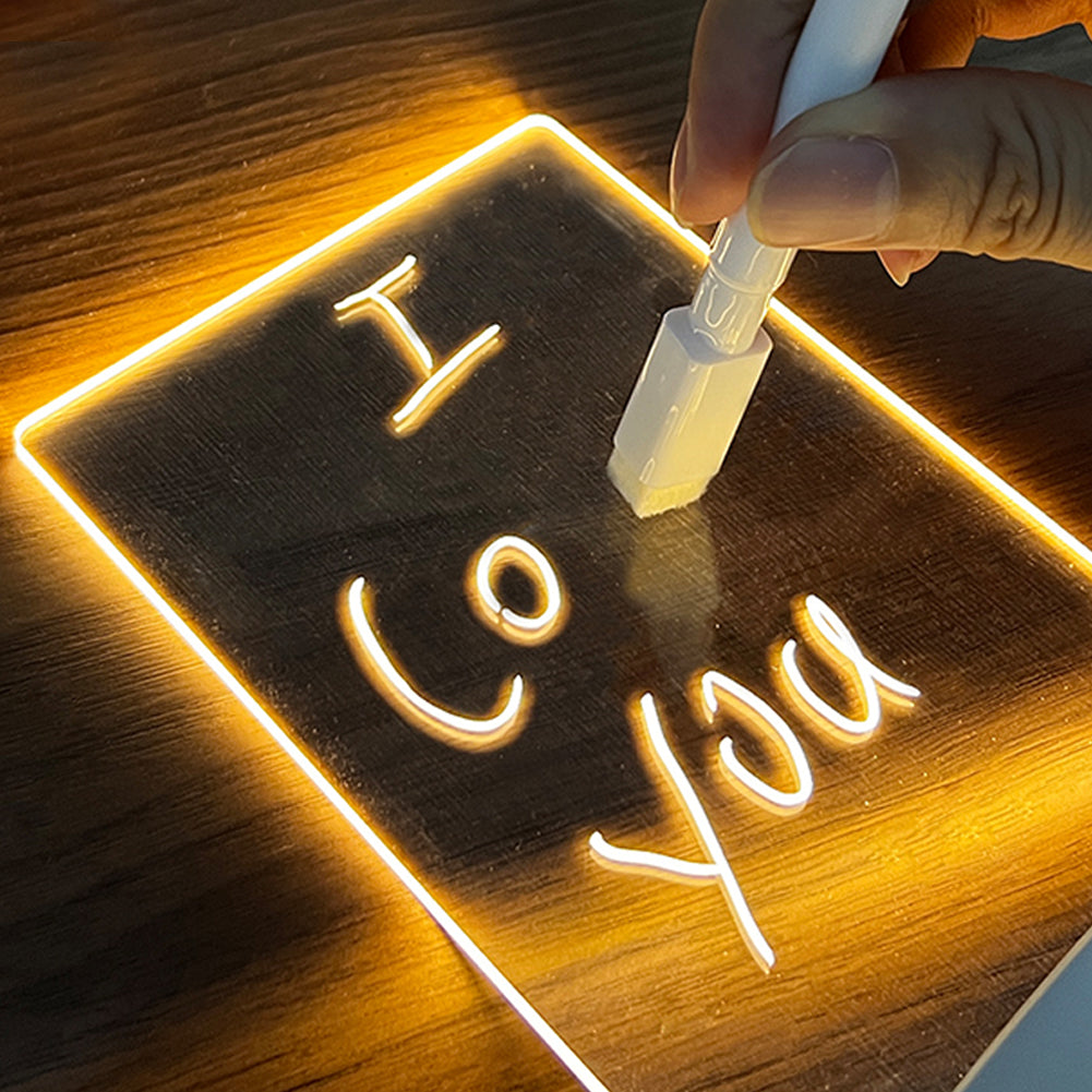 CrNight Lights Note Board | Messages for today-update the message often!eative Note Board Creative Led Night Light USB Message Board Holiday Light With Pen Gift For Children Girlfriend Decoration Night Lamp-aWesomegifts4lovedones