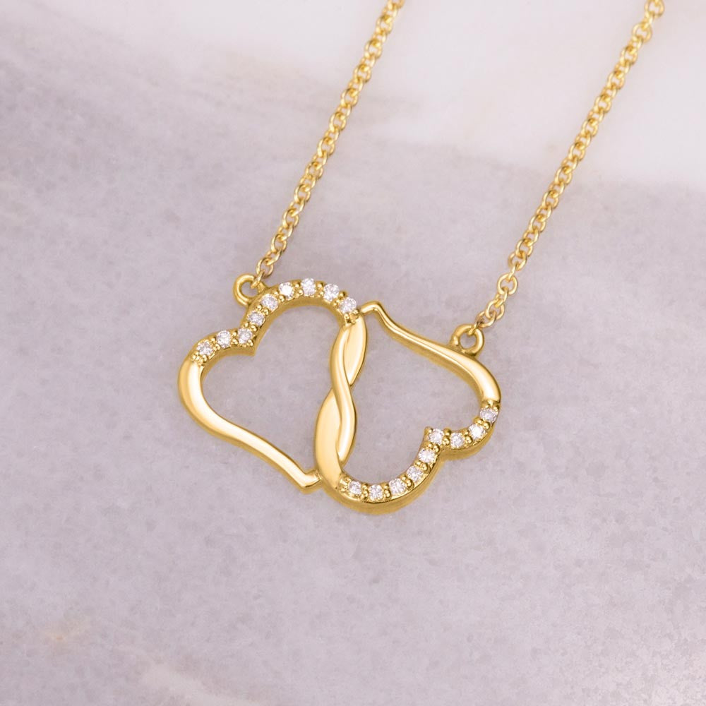 interlocking heart necklace My Soulmate 10k Solid Gold Everlasting love