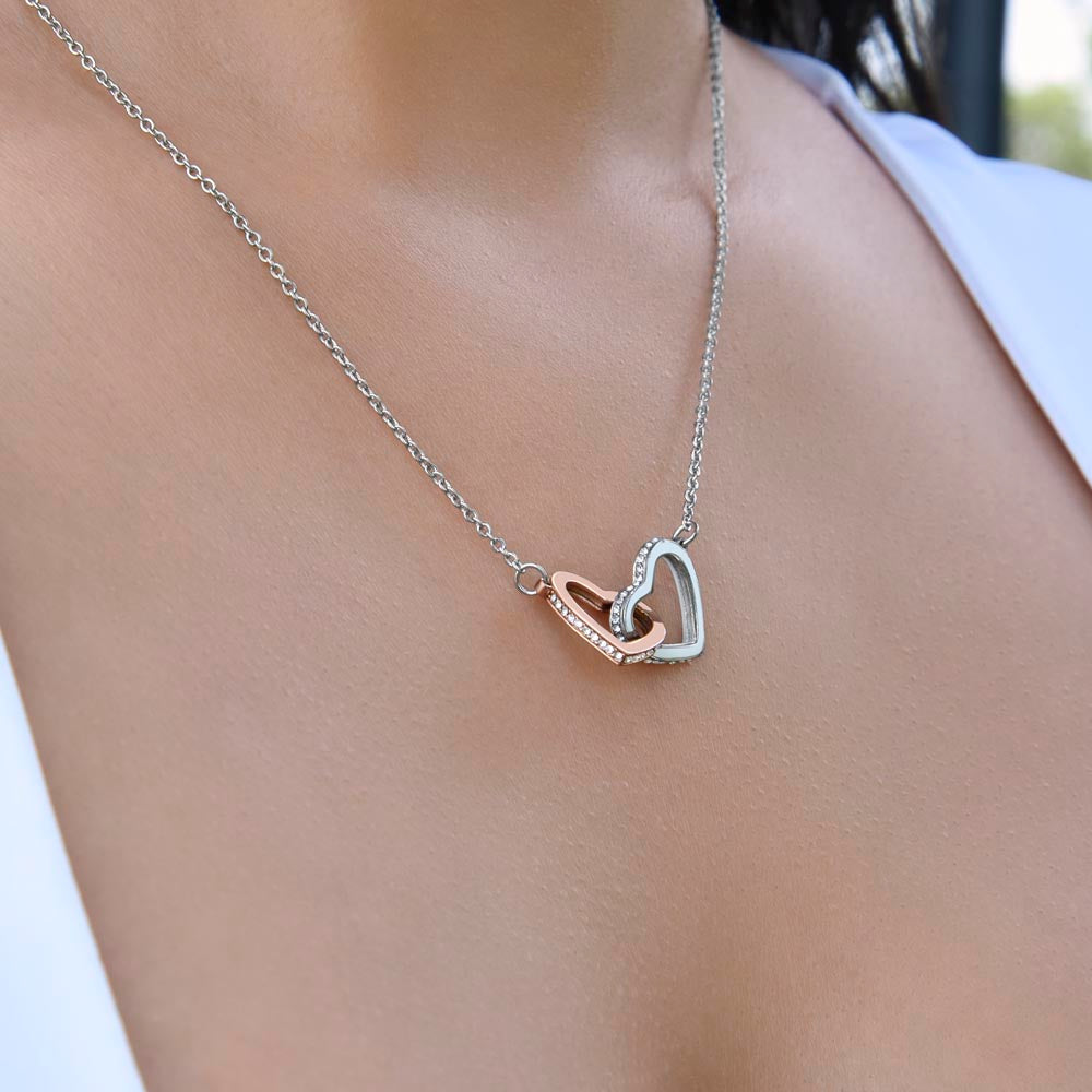 Daughter Necklace Interlinked Hearts Love Dad