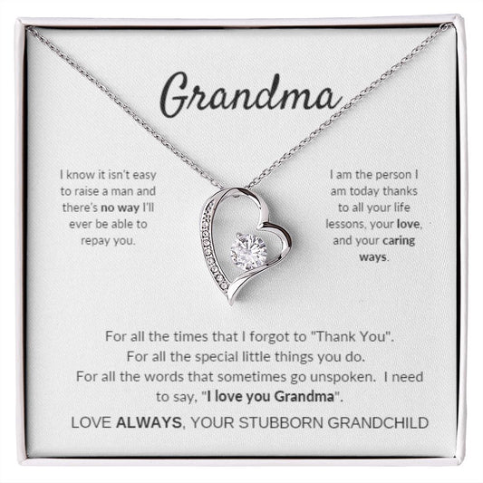 Forever Love Necklace | Grandma | Loving message-Forever Love Necklace