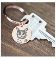 Custom key chains / Bag Charm with Personalized Photo and inscription